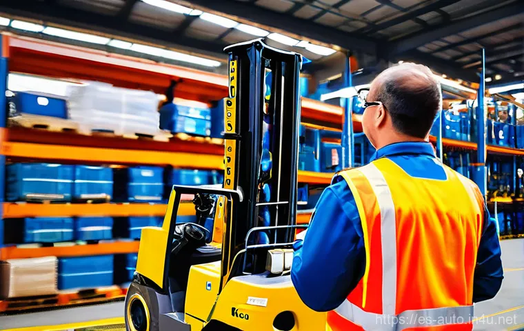 공장자동화와 클라우드 컴퓨팅 - 5s' or 'Predictive Maintenance Alert: Forklift 7, sensor anomaly,' highlighting immediate, on-site d...